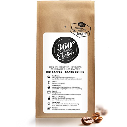 360° Premium Bio Kaffeebohnen, 100%...